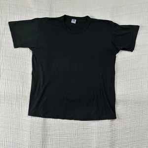 T-shirt vintage RUSSELL ATLETICA punto singolo cotone bianco nera made in USA L - Foto 1 di 7