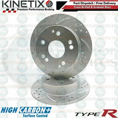 Para Honda Civic Tipo-R Kinetix Trasero Perforado y Acanalado Discos Freno 260mm - Imagen 1 de 3