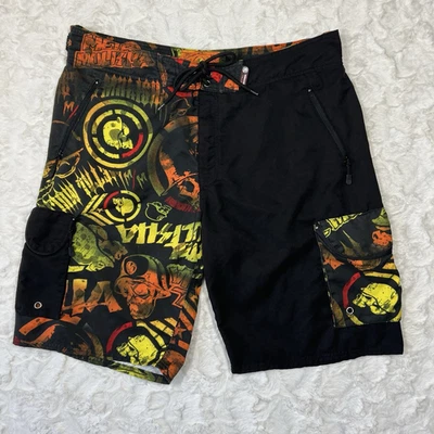 Tabla corta Mulisha de metal para hombre 40 multicolor calavera carga ajuste grunge skatr Y2K Foto 1 de 4