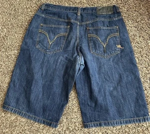 Vintage Rocawear Baggy Y2K blau Denim Jorts Shorts Herren Größe 40x14 - Bild 1 von 6