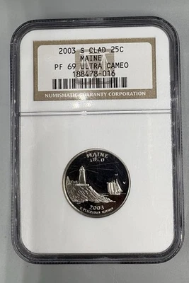 2003-S Clad 25C Maine PF69 Ultra Cameo - Image 1 of 2