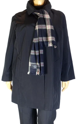 LONDON FOG~NEW!!~BLACK PLAID LINING & SCARF WOMENS 3X SOFTSHELL OVERCOAT - Image 1 of 4