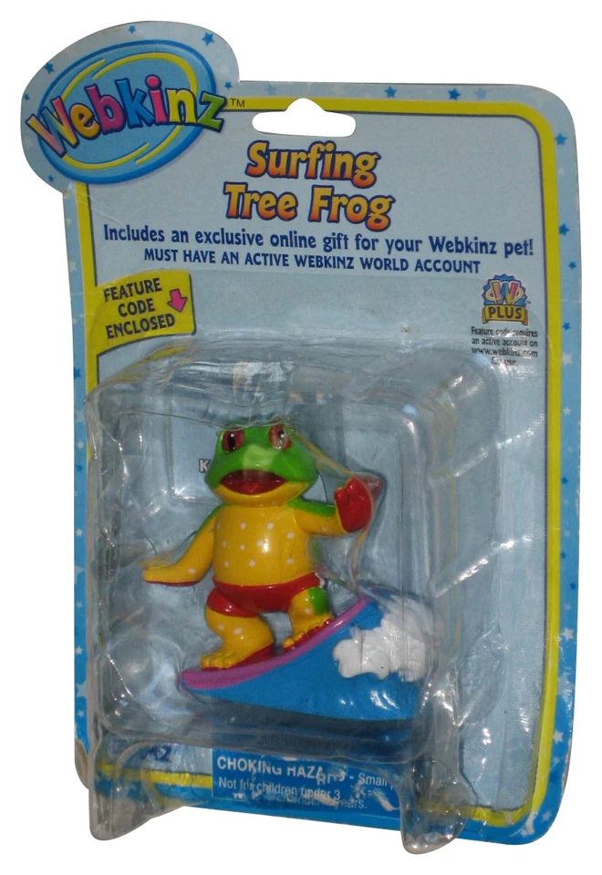 Minifigura Webkinz Surfing Tree Frog 2 pulgadas - (plástico abollado) Foto 1 de 1