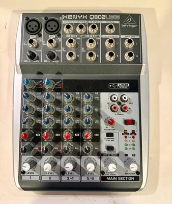 Behringer Xenyx Q802USB 8-Input 2-Bus Mixer / NO POWER ADAPTER - Image 1 of 3