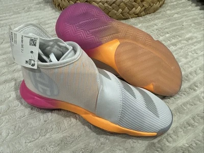 New Adidas Harden B/E 3 J Orange/Pink Preference Basketball Shoes EF3593 US Sz 4 - Image 1 of 4