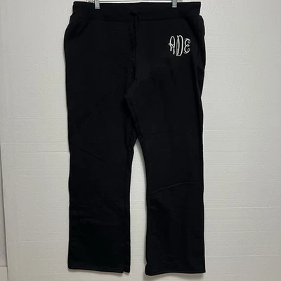 Hanes Women’s Jogger Pajama XL 16-18 Pants Sleepwear Black Fleece Lined - Image 1 of 4