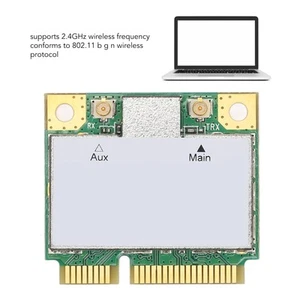 Mini PCIE Wireless Network Card 2.4GHz 150Mbps High Speed Plug And Play WLAN CB - Afbeelding 1 van 23