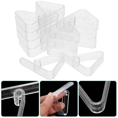  Pinces à nappe en plastique Transparent, 16 pièces, couverture de Table, pinces - Photo 1/4