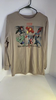 Marvel Shirt Lg Kid's Long Sleeve Tee Hulk Spiderman Black Widow - Image 1 of 4