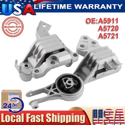 Motor Mounts & Strut Mount For 2011-2015 Chevy Volt 2014-2016 Cadillac ELR 1.4L - Image 1 of 4