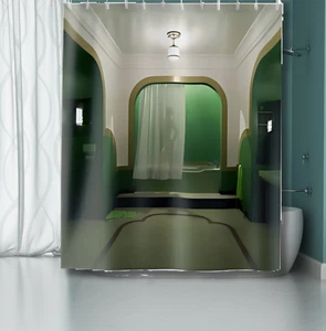 The Shining Room 237 Bathroom Shower Curtain | Iconic Movie Scene Decor | 71x74" - Picture 1 of 16
