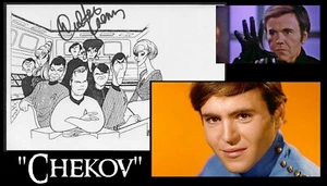 Walter Koenig - Bildkarte "Chekov" signed handsigniert Al Hirschfeld STAR TREK - Bild 1 von 3