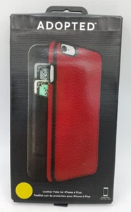 ADOPTED Leather Folio Flip Case For iPhone 6 Plus Cayenne/Gunmetal. PC447 - Picture 1 of 14