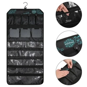 Travel rolling Jewlery storage case - Pink / Black - Picture 1 of 13