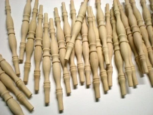 2 Wood Spindles Size 9" for Crafts, Furniture, Cribs or Cradles  Size 9 inch    - Bild 1 von 6