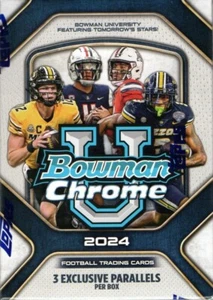 2024 Topps Bowman Chrome University Football Trading Cards Blaster Box - Picture 1 of 6