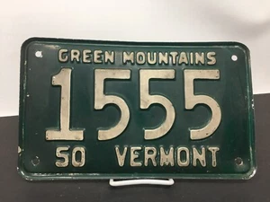 Vermont Nummernschild Oldtimer 1950 Green Mountains # 1555 - Bild 1 von 9