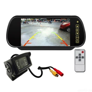 Caravan Rear View System 7"Mirror Monitor Heavy Duty Reversing Camera RCA+10m AV - Picture 1 of 18