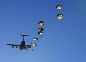 Army Airborne Operation Parachute Jump (C-17 Globemaster) POSTER 24 X 36 Inches - Picture 1 of 2