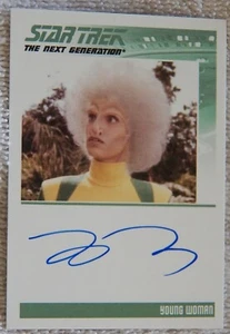 Star Trek The Next Generation Tracey D'Arcy signierte Karte als junge Frau - Bild 1 von 1