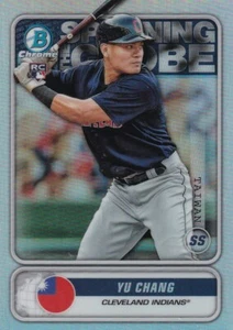 2021 BOWMAN CHROME SPINNING THE GLOBE - YU CHANG #STG-YC CLEVELAND INDIANS - Picture 1 of 1