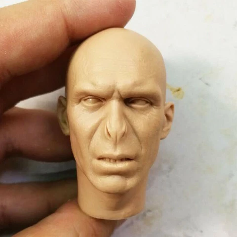 Blank 1/6 Scale Villain Lord Voldemort Head Sculpt Unpainted Fit 12" Figure Cover