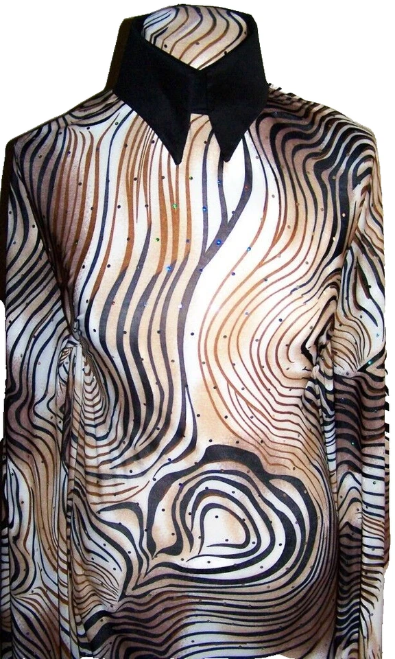 Hologram Silver Sequin Dot Tiger Print Lycra Stretch Fabric 2 Yards 22 Inches - Image 1 of 1