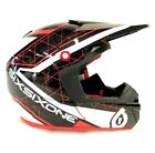 SixSixOne 661 Adult Youth Fenix Grid Helmet Black Red MX ATV Off Road Riding