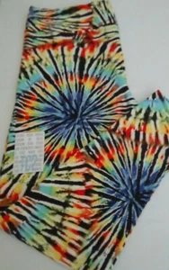 BUTTERY SOFT LULAROE SIZE TC 2 UNICORN MULTICOLOR TIE DYE LEGGINGS - Picture 1 of 4