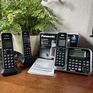 Panasonic KX-TG7873, 3 słuchawki Bluetooth bezprzewodowy cyfrowy system sekretarki w pudełku - Zdjęcie 1 z 16
