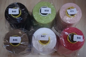 BK2 (40€/kg) 1500g LAMPO BÄNDCHENGARN KONVOLUT FARBMIX (5,5) Zwirn Effektgarn - Bild 1 von 13