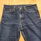 Men's Levis 513 Slim Straight Fit Denim Jeans 34x32 Tag (34x30) Blue Stretch