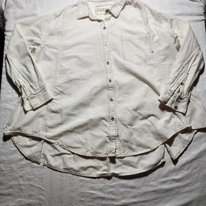 We The Free Top Damen XS weiß Bluse Button Down Kragen 100% Baumwolle - Bild 1 von 19