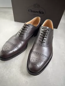 Scarpe Church's Toronto in pelle ebano brogues marrone UK 9F, US 10F 1575G - Foto 1 di 12