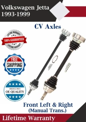 Eixos dianteiros CV originais de fábrica para 1993-1999 Volkswagen Jetta Manual Trans. Garantia vitalícia - Imagem 1 de 4