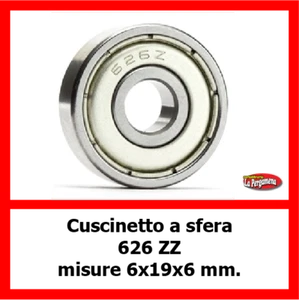Cuscinetto a sfera cuscinetti sfere 626 zz misure 6 x 19 x 6 mm - Foto 1 di 1