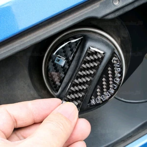 Car Carbon Fiber Interior Fuel Tank Cap Cover Decoration Sticker Accessories - Picture 1 of 9