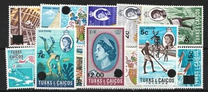 1969 Turks and Caicos Sc# 181-95 QEII Definitives, Island Life. MNH set Cv$10.75 - Picture 1 of 1