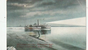 Baltimore MD Moonlight On "The Chesapeake Bay" Vaporiera Louise 1909 - Foto 1 di 2