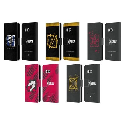 FUNDA LIBRO DE CUERO OFICIAL TOM CLANCY'S RAINBOW SEIS ICONOS DE ASEDIO PARA TELÉFONOS HTC 1 Foto 1 de 4