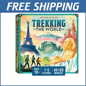 Trekking The World 2nd Edition: Award-Winning Family Board Game for Ages 10+ - Picture 1 of 9