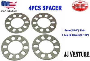 4PC UNIVERSAL WHEEL SPACER FIT 5X100 5X108 5x112 5X114.3 5x115 5X120 5MM (5/16”) - Picture 1 of 5