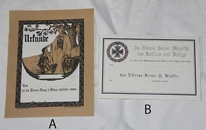 Cruz de Hierro Alemana Primera Guerra Mundial documento de segunda clase - Imagen 1 de 1