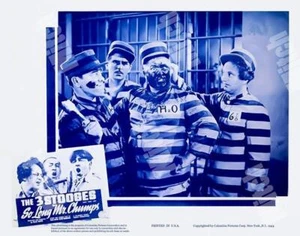 THE 3 THREE STOOGES 1941 SO LONG MR CHUMPS MOE LARRY CURLY 11 X 14 LOBBY CARD - Bild 1 von 1