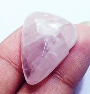 27,70 Ct 100% Natürlicher Rosenquarz Cabochon Losem Edelstein Zertifiziert - Picture 1 of 6