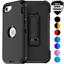 Shockproof Case For iPhone 6 7 8 Plus SE 2 3 Rugged Clip Cover Screen Protector