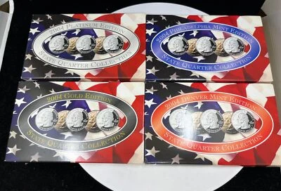 2004 State Quarter Set Collection Gold, Platinum, Philadelphia , And Denver - Image 1 of 4