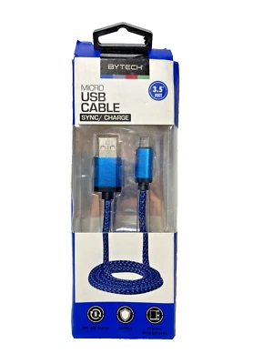 Bytech Micro USB Cable Sync/Charge 3.5 Feet Tablets & Smartphones NEW - Image 1 of 4