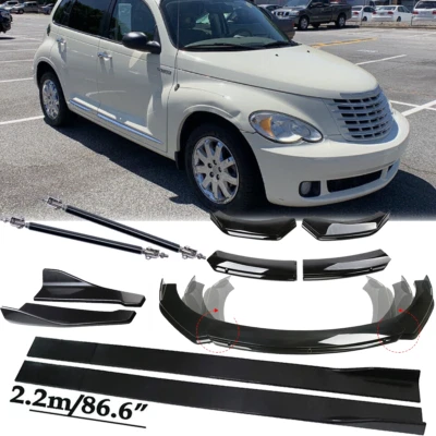 For Chrysler PT Cruiser Front Bumper Lip Spoiler Side Skirts+Rear Glossy Black - Изображение 1 из 4