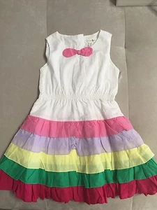 New Baby Girl Pumpking Patch White Puffy Dress 3T With Pink Purple Ruffles - Picture 1 of 5